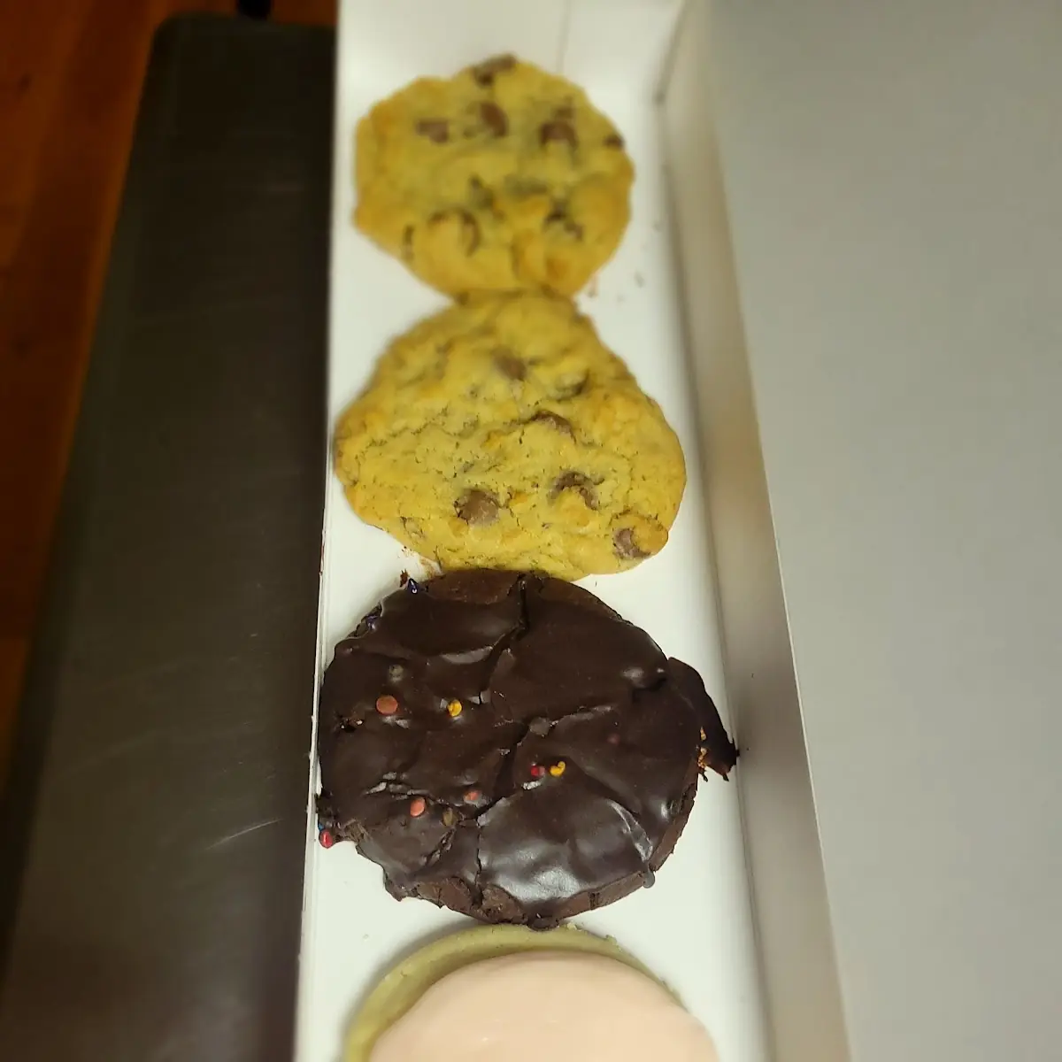 Sugar Cookie Brownie Cookie and Chocolate Chips