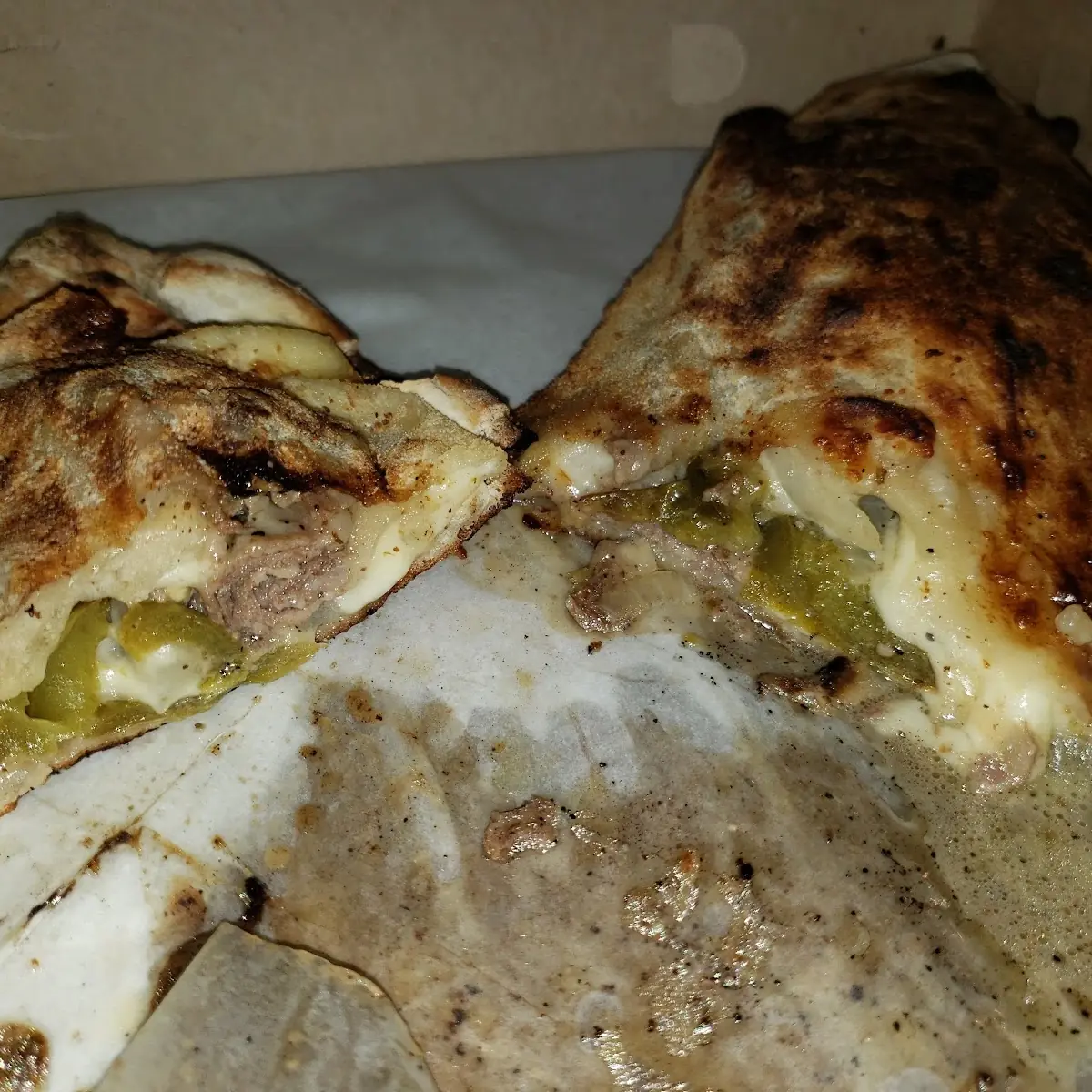 Steak Peppers Onions Bread