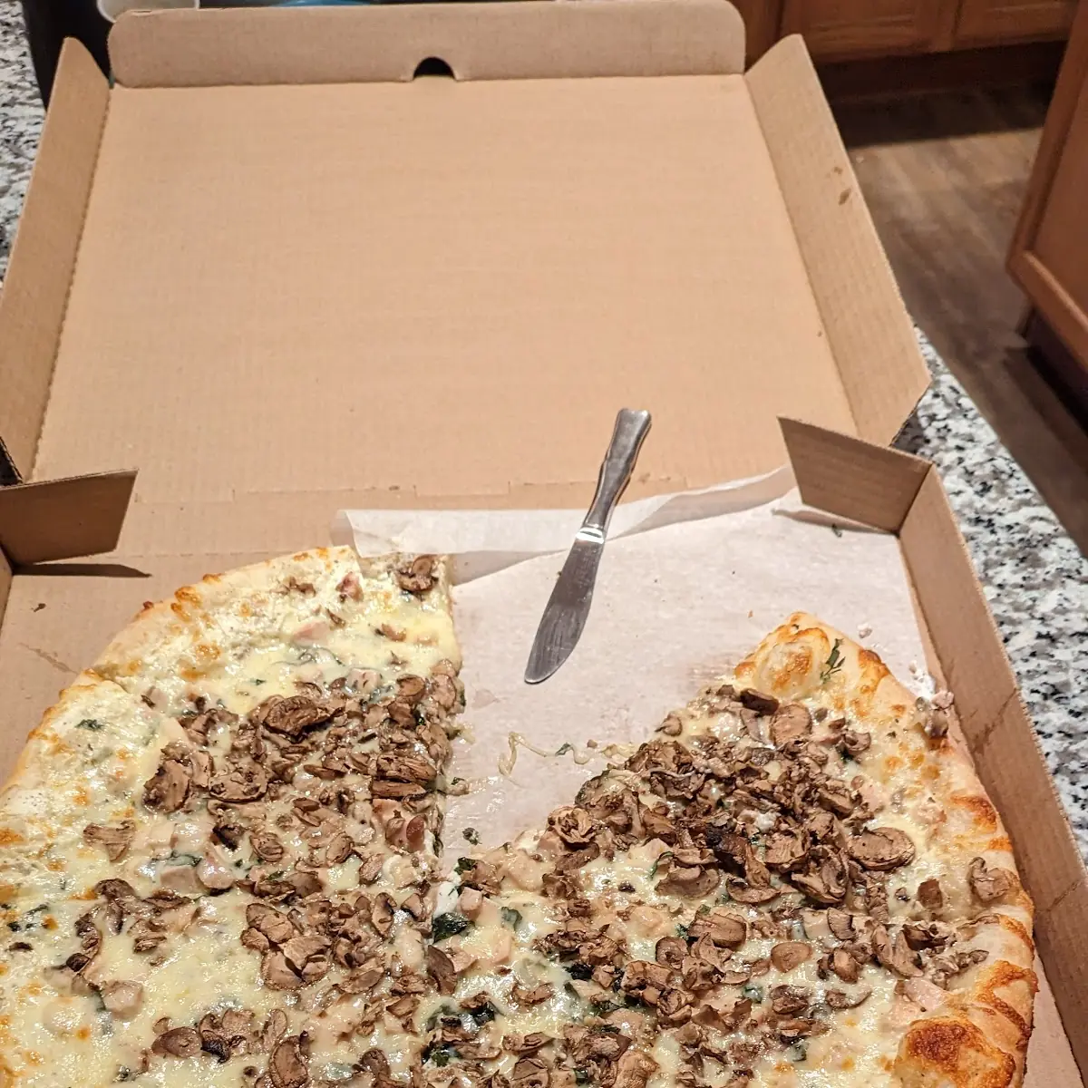 White Thin Crust Cheese Pizza