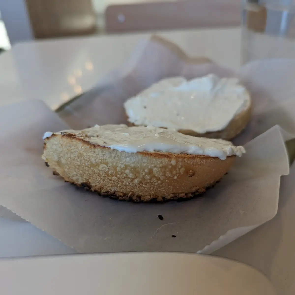 Garlic Bagel with Cream Cheese
