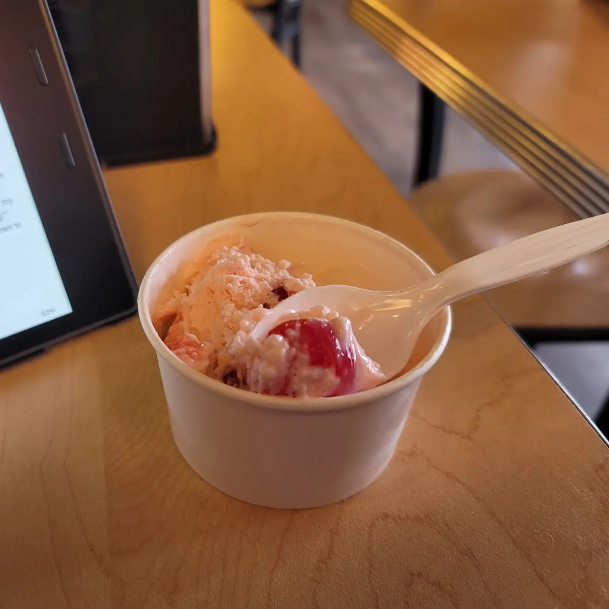 Fresh-Made Cherry Vanilla Ice Cream