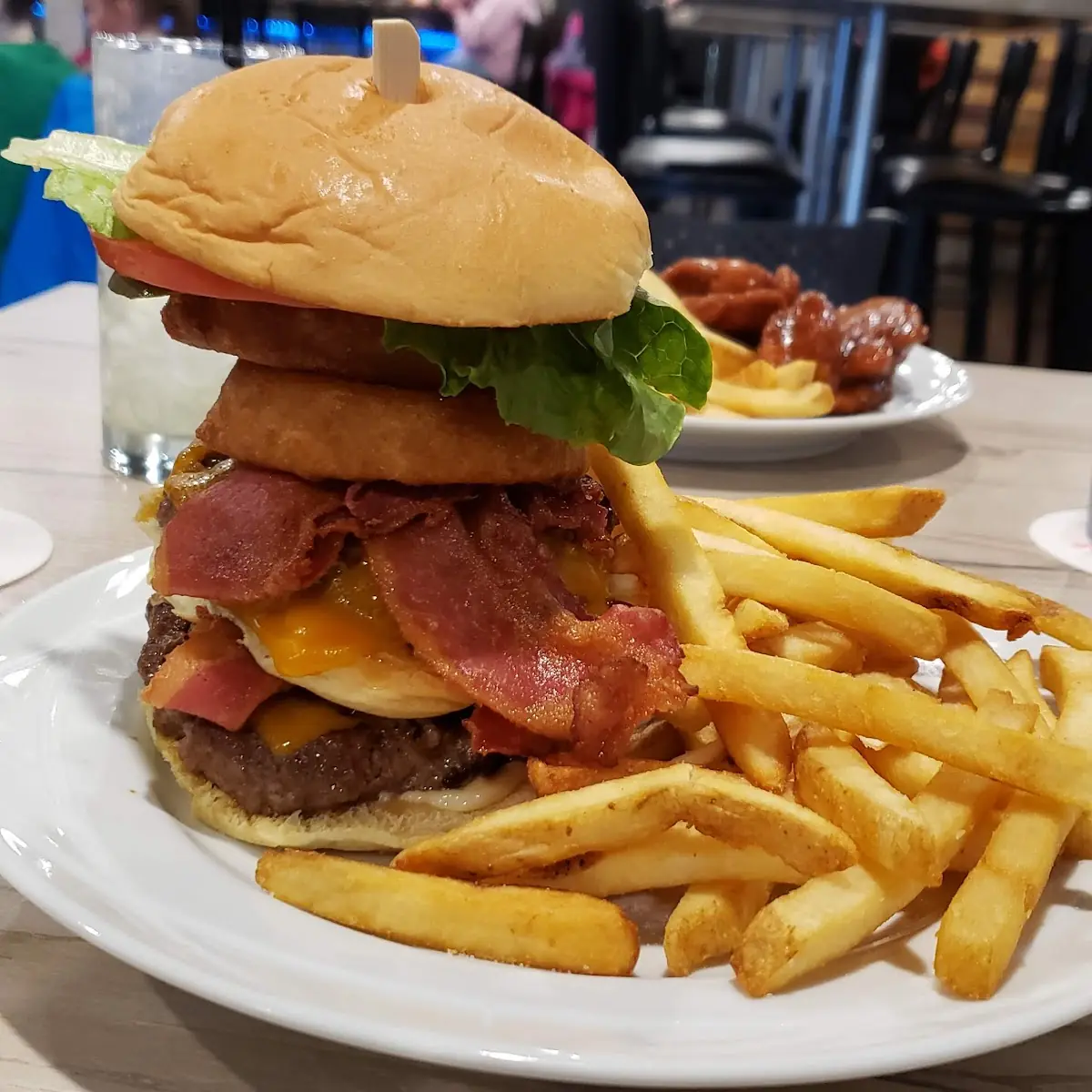 Jalapeño Popper Burger with Fries, Midtown | Tap & Grill