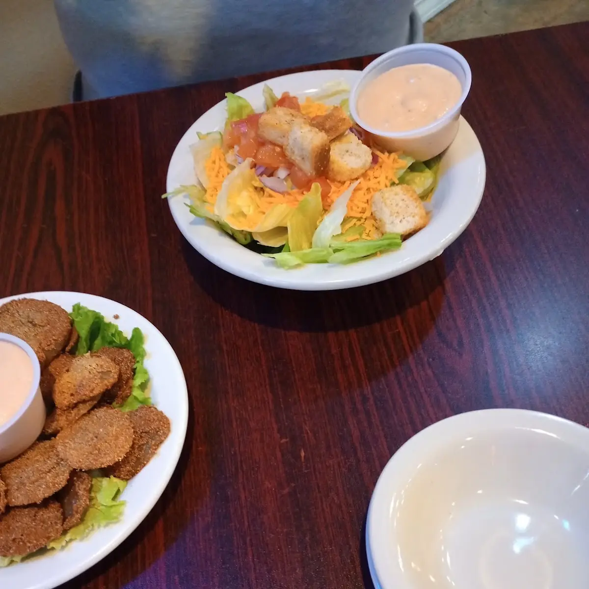 Fried Green Tomatoes and Salad