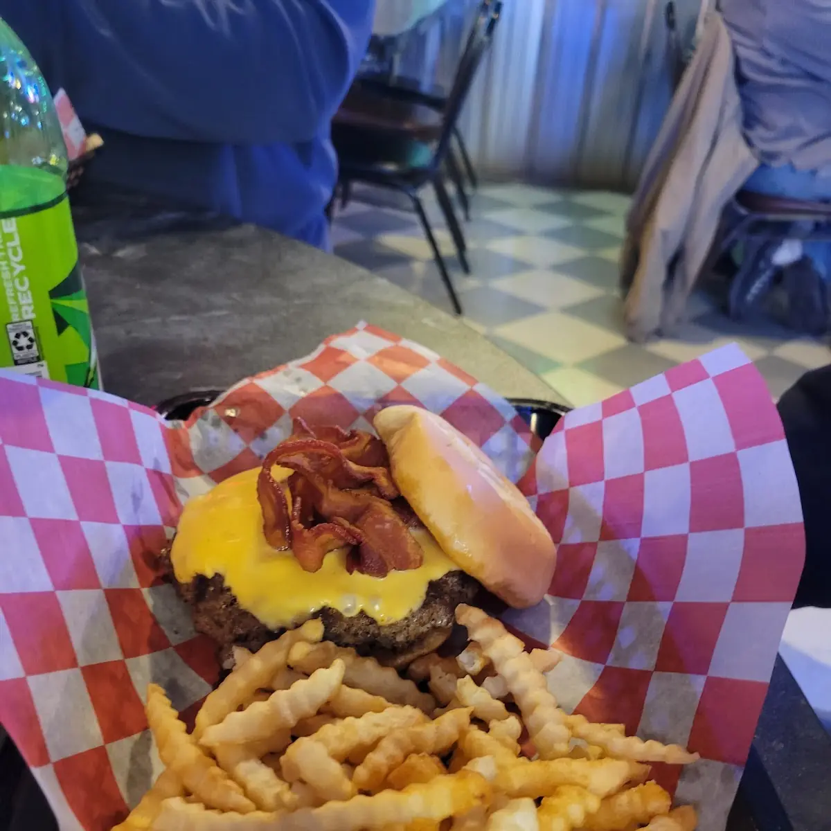 Bacon Cheeseburger and Fries