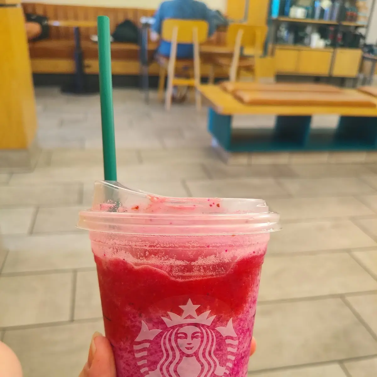 Frozen Mango Dragon Fruit Lemonade Refresher