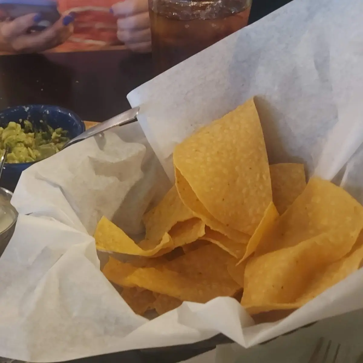 Chips and Salsa and Chips Queso and Guacamole