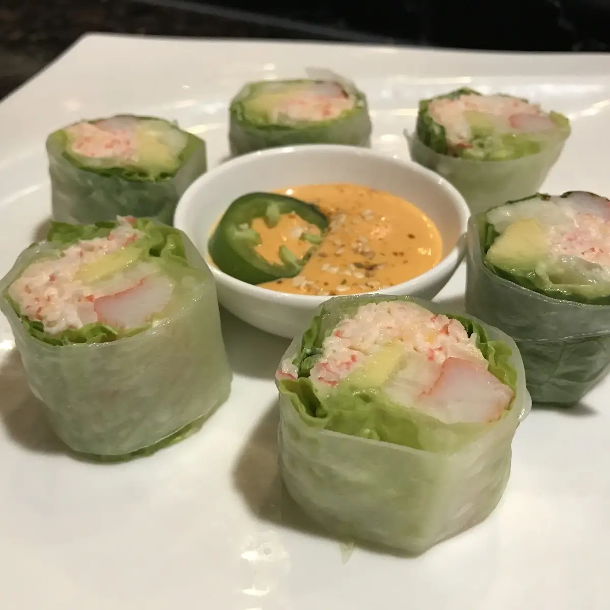 Lettuce Spring Rolls Snow Crab