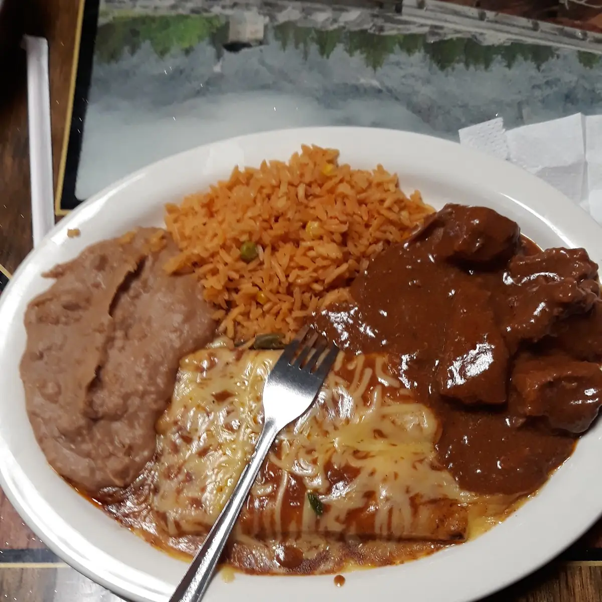With Rice & Refried Beans