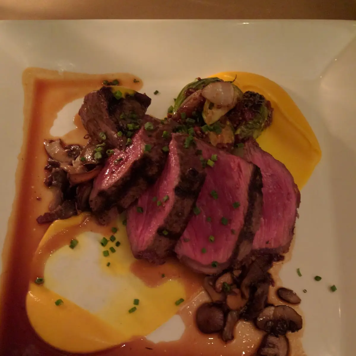 New York Steak with Mushrooms