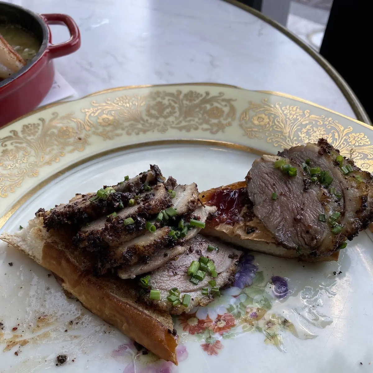 Duck Pastrami Toast