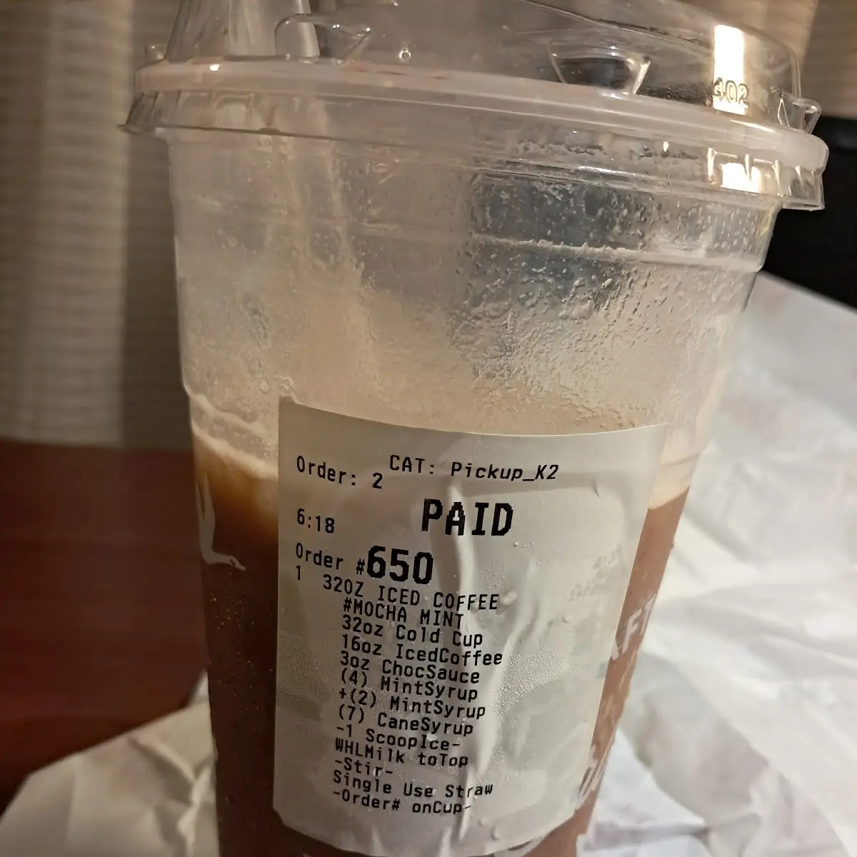 Unsweetened Cold Foam Iced Latte