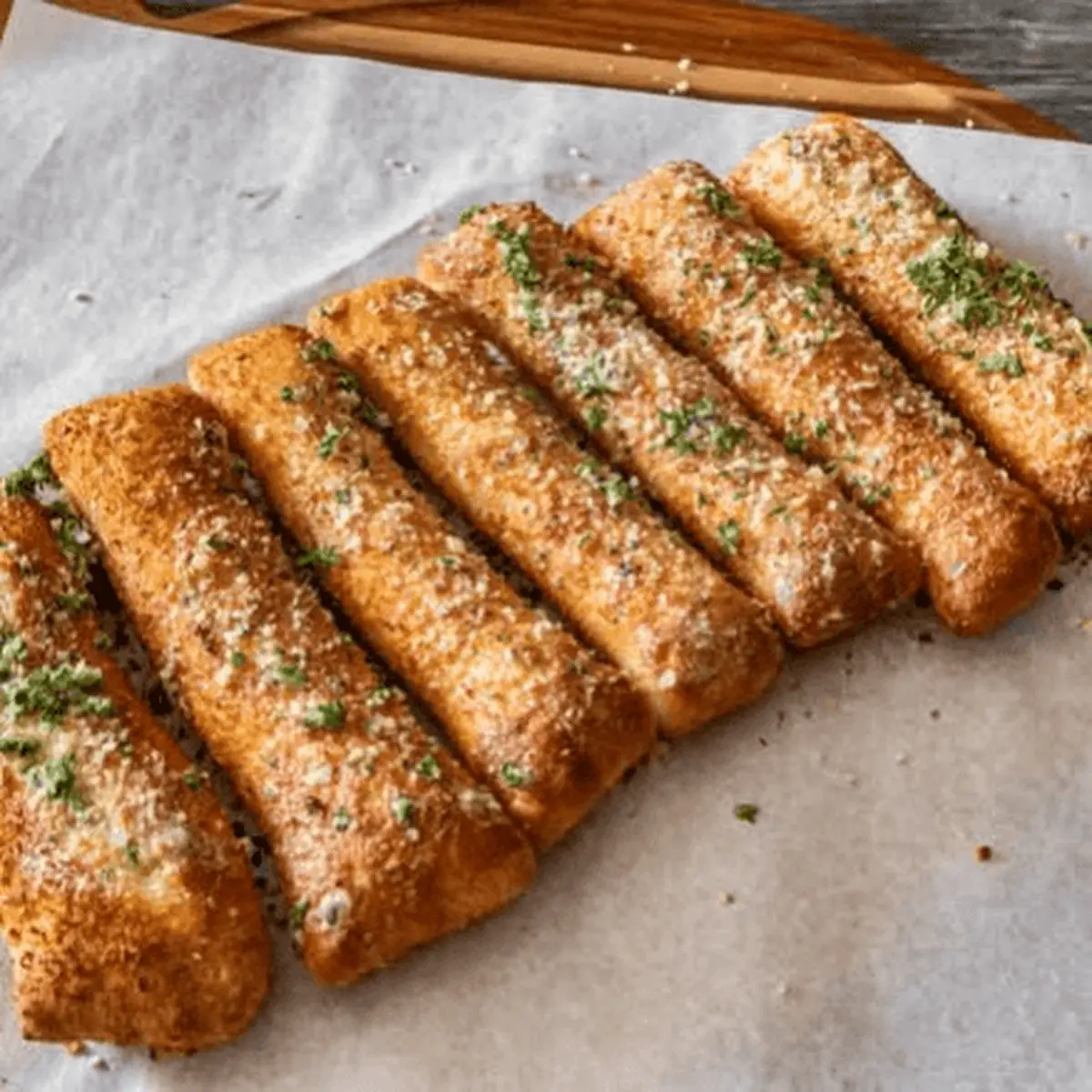 Bread Sticks with Mozzarella Cheese on Top