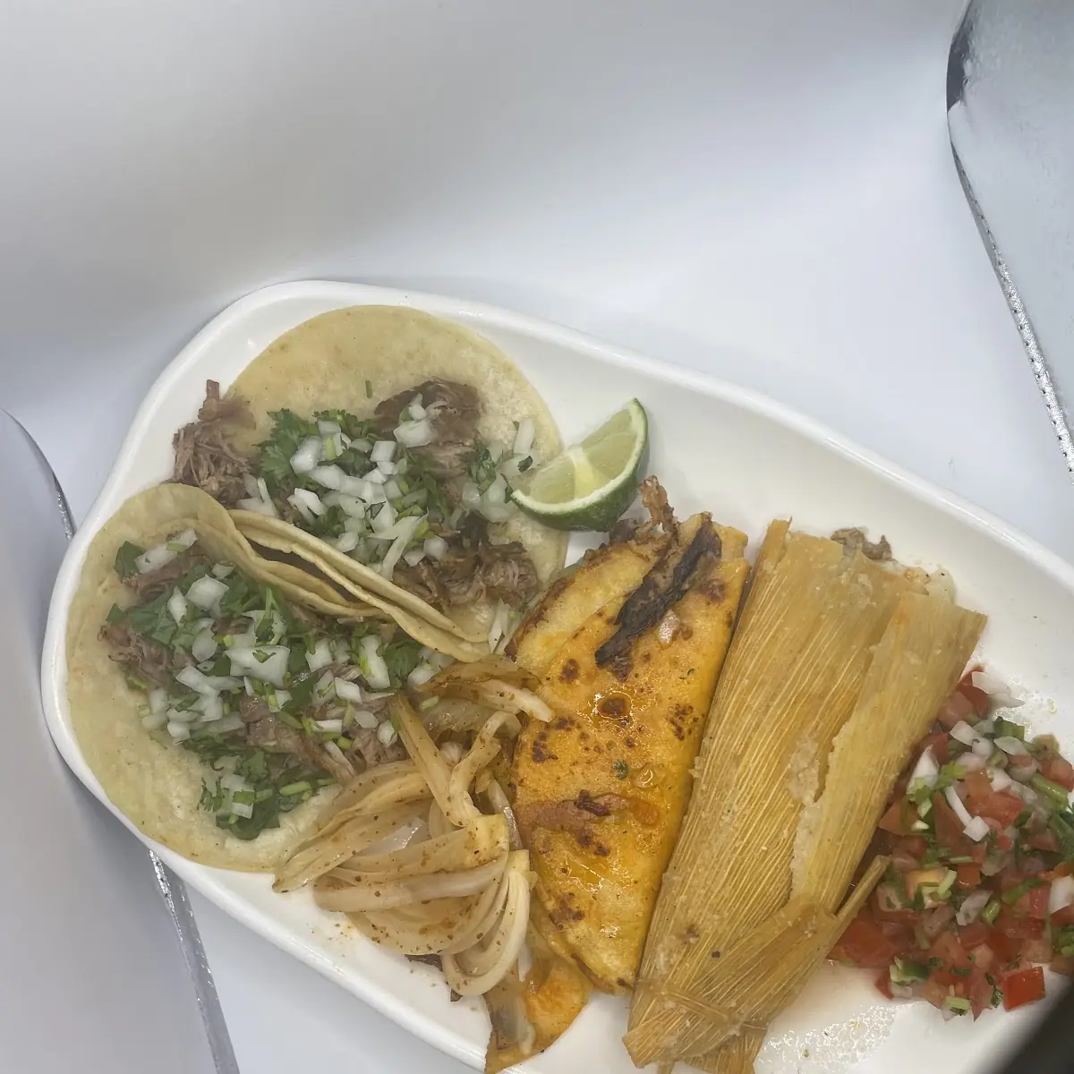 2 Tacos and Tamal