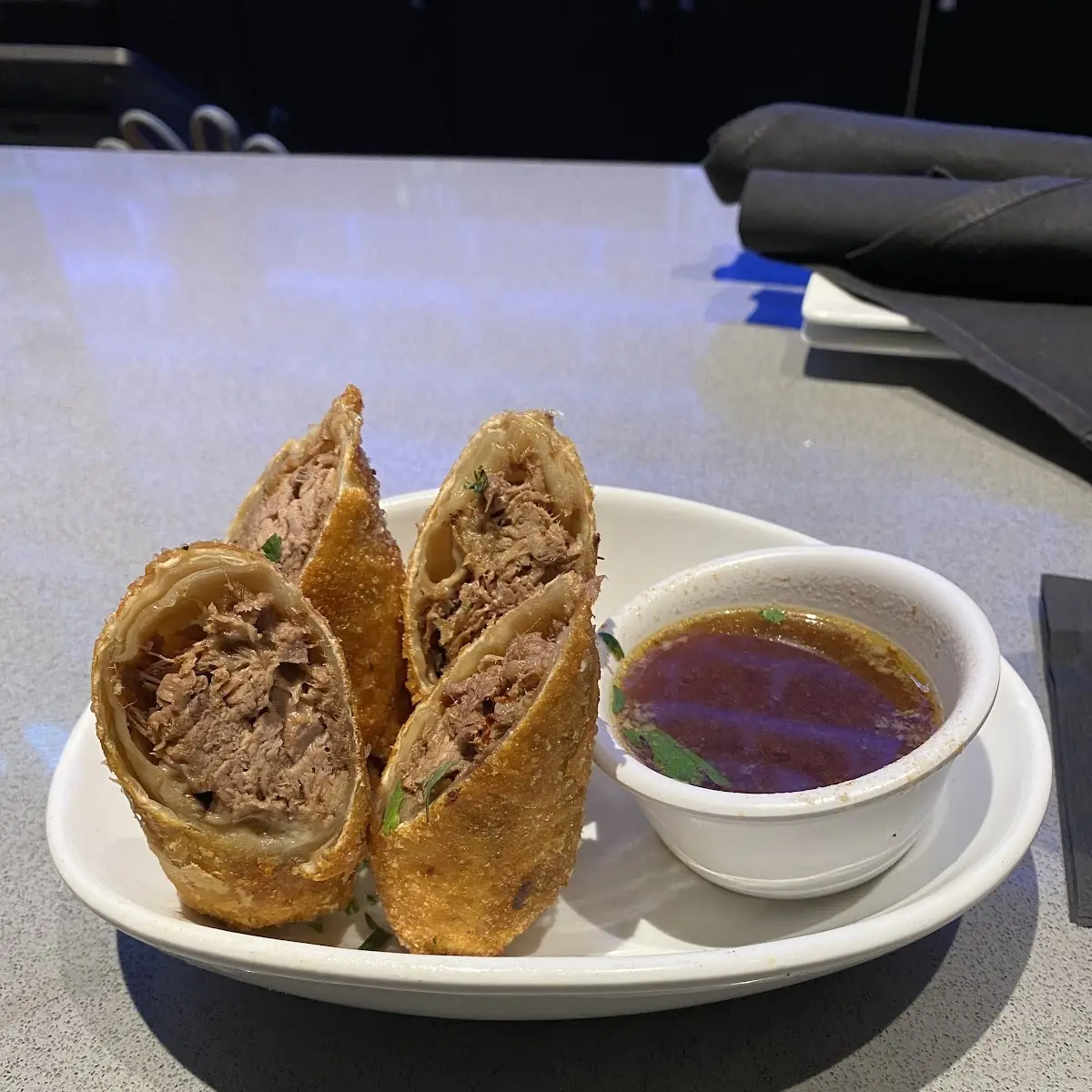 Quesa Birria Egg Rolls