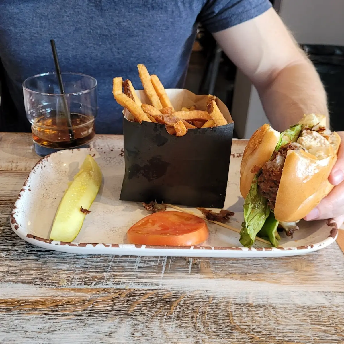 Double Cheeseburger and Fries