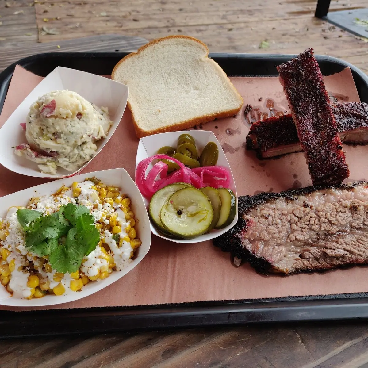 Two Meat Plate at Willow's Texas BBQ