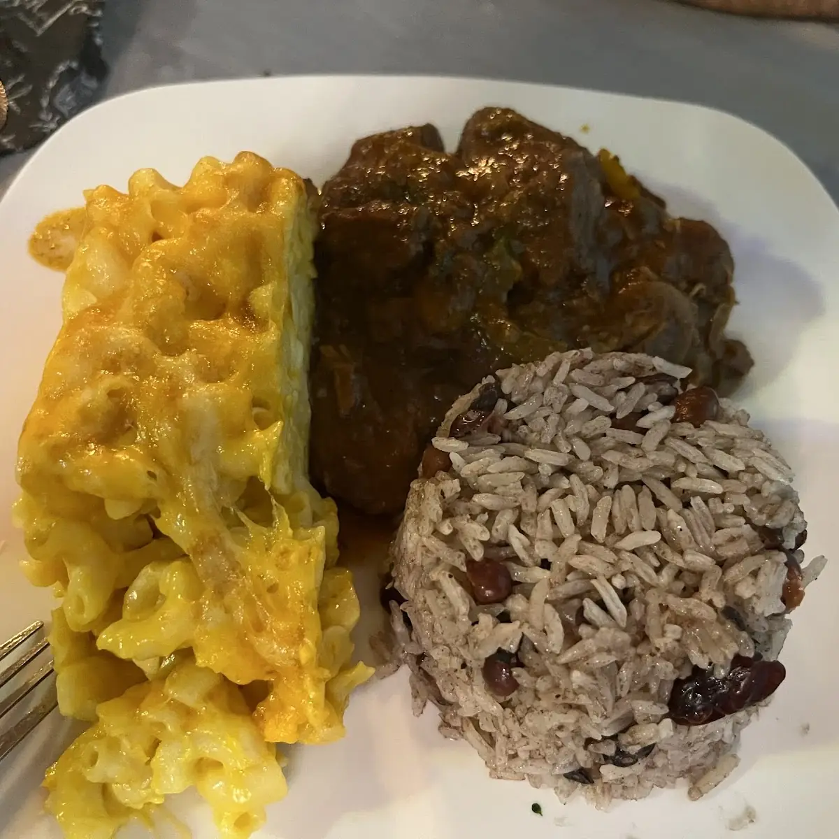 Mac and Cheese Rice and Beans Chicken Stew