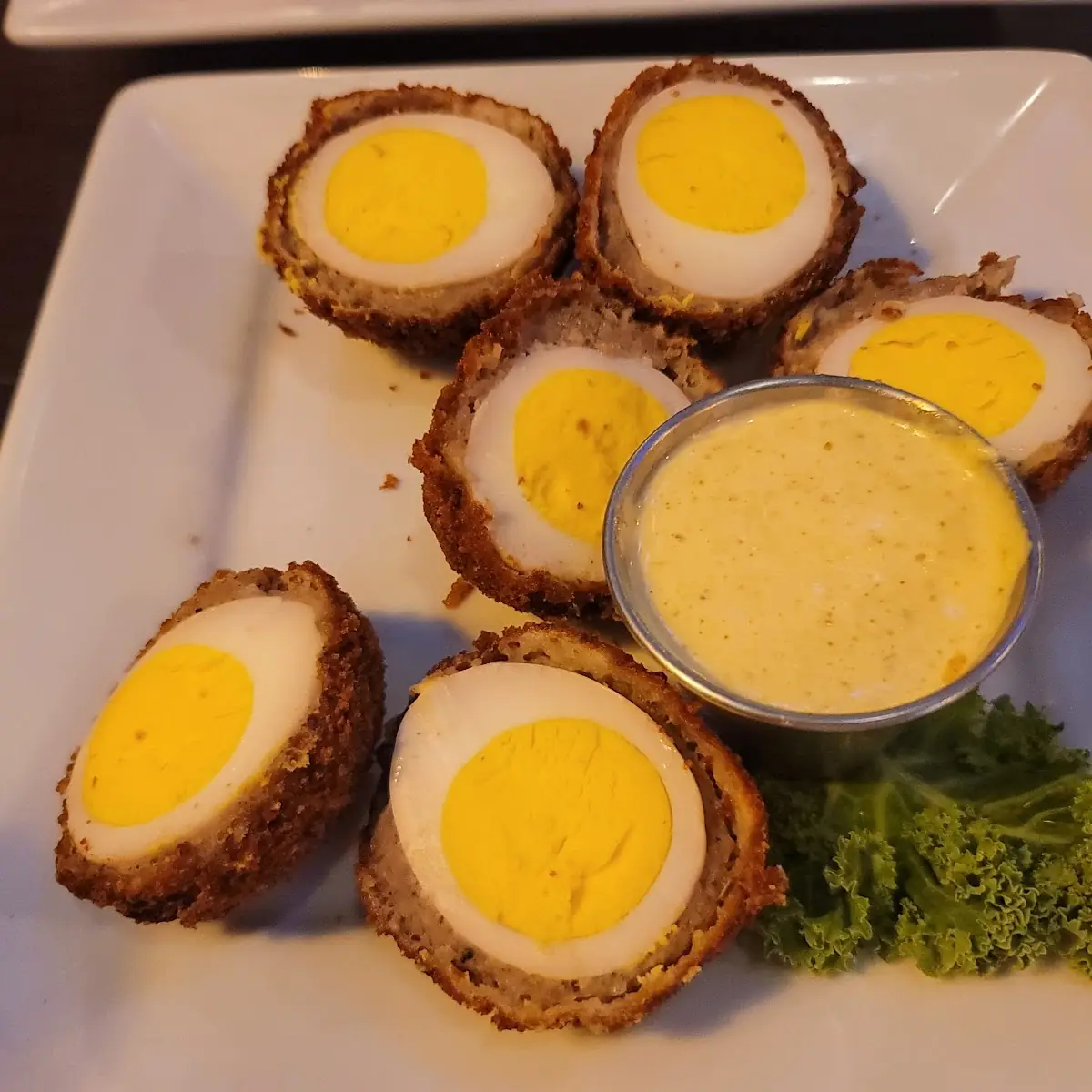 Scottish Eggs Fried Pickles