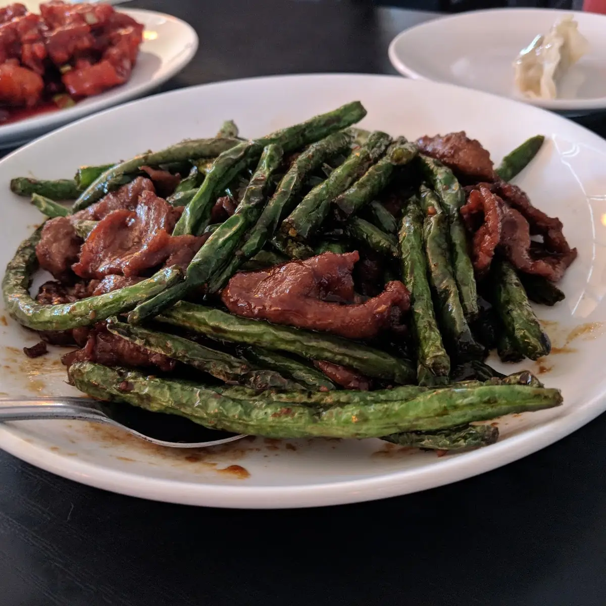 Sauteed String Bean Stir Fried BBQ Pork