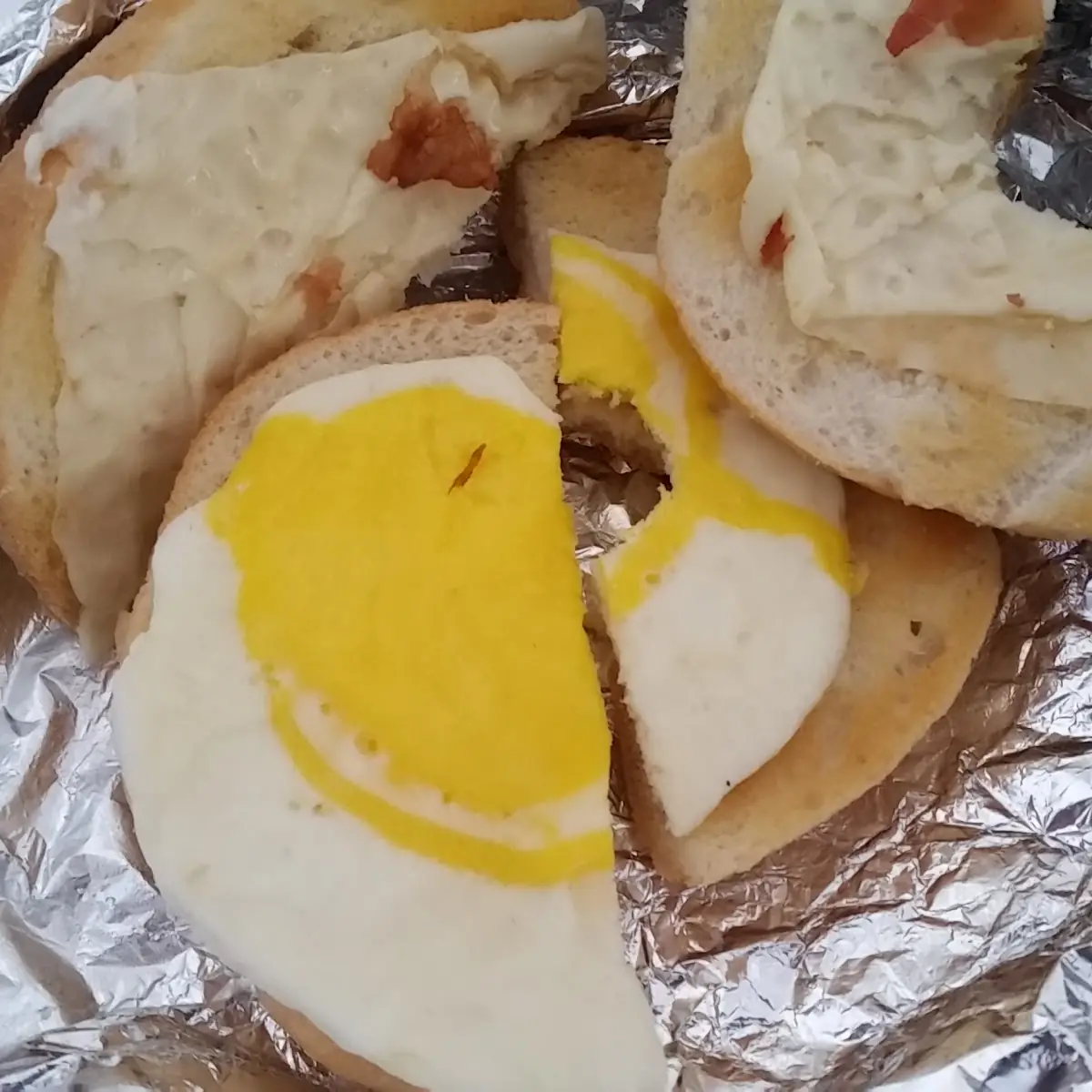 Breakfast Sandwich with Horrible Premade Eggs