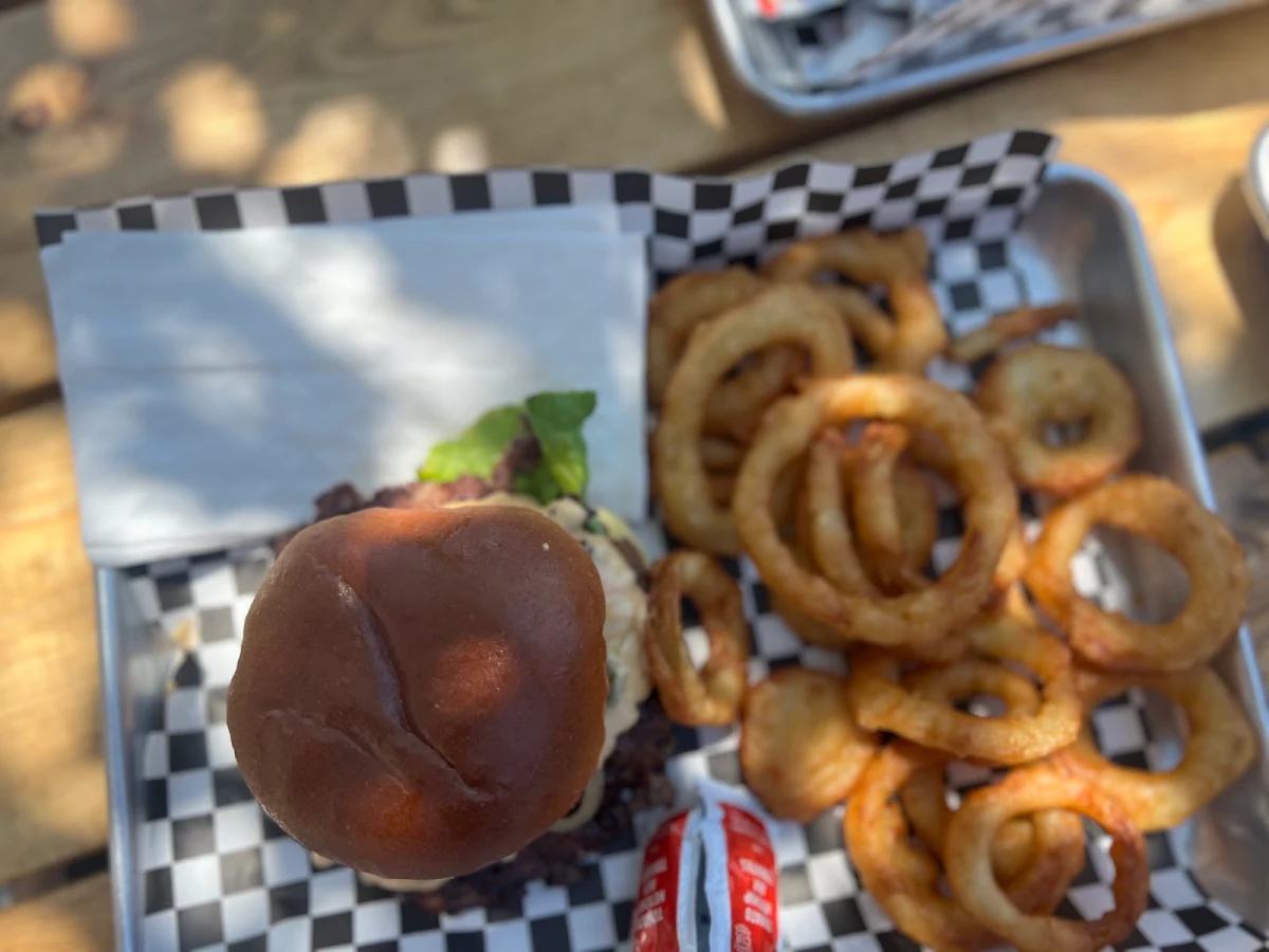 Double Patty with Onion Rings, SMASH