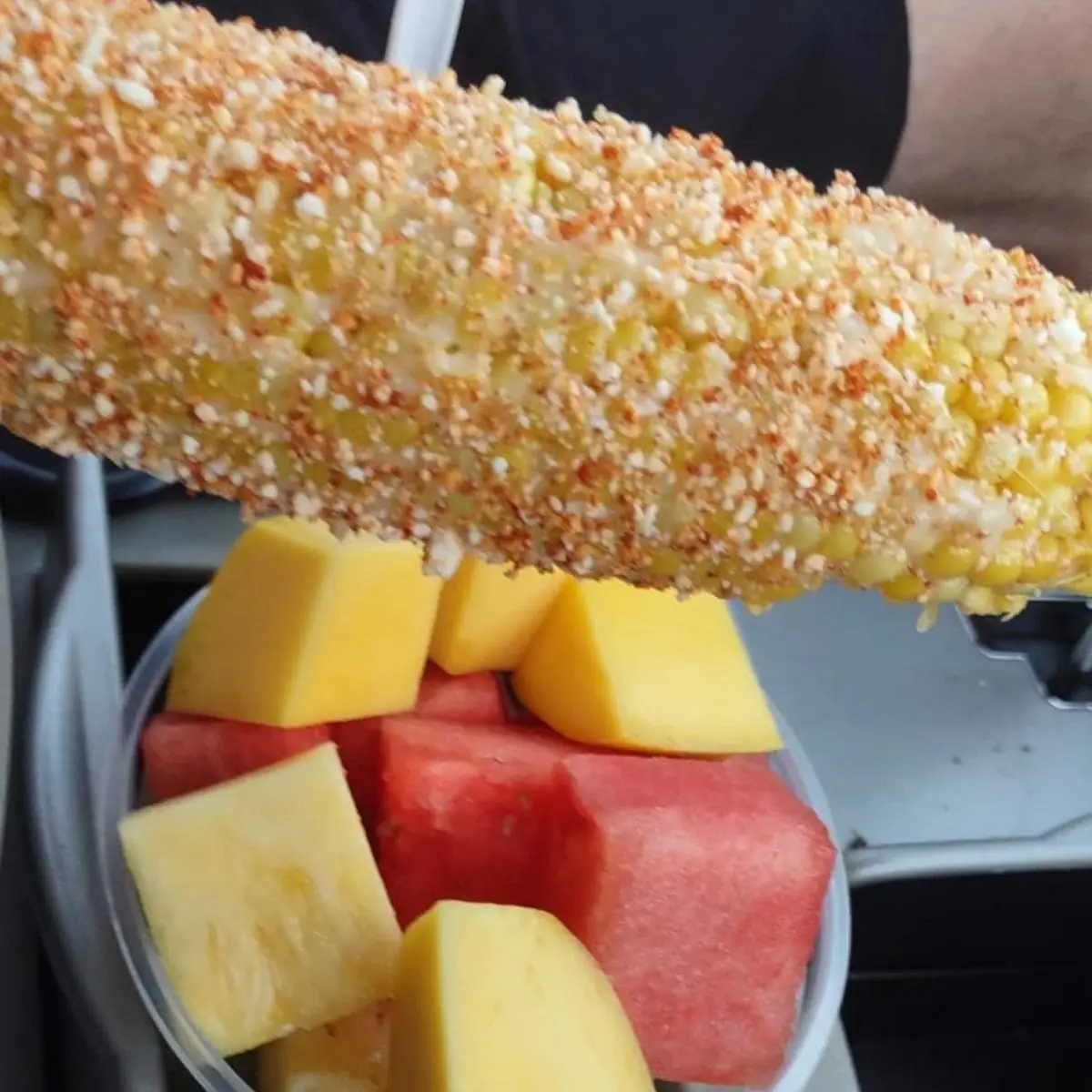 Mexican Corn and Fruit Cup