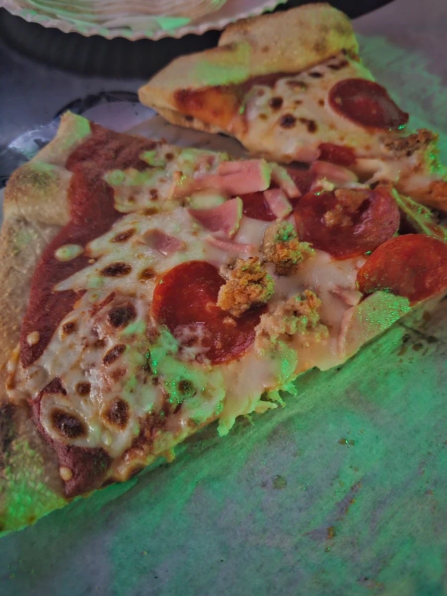Pepperoni Canadian Bacon and Sausage Pizza