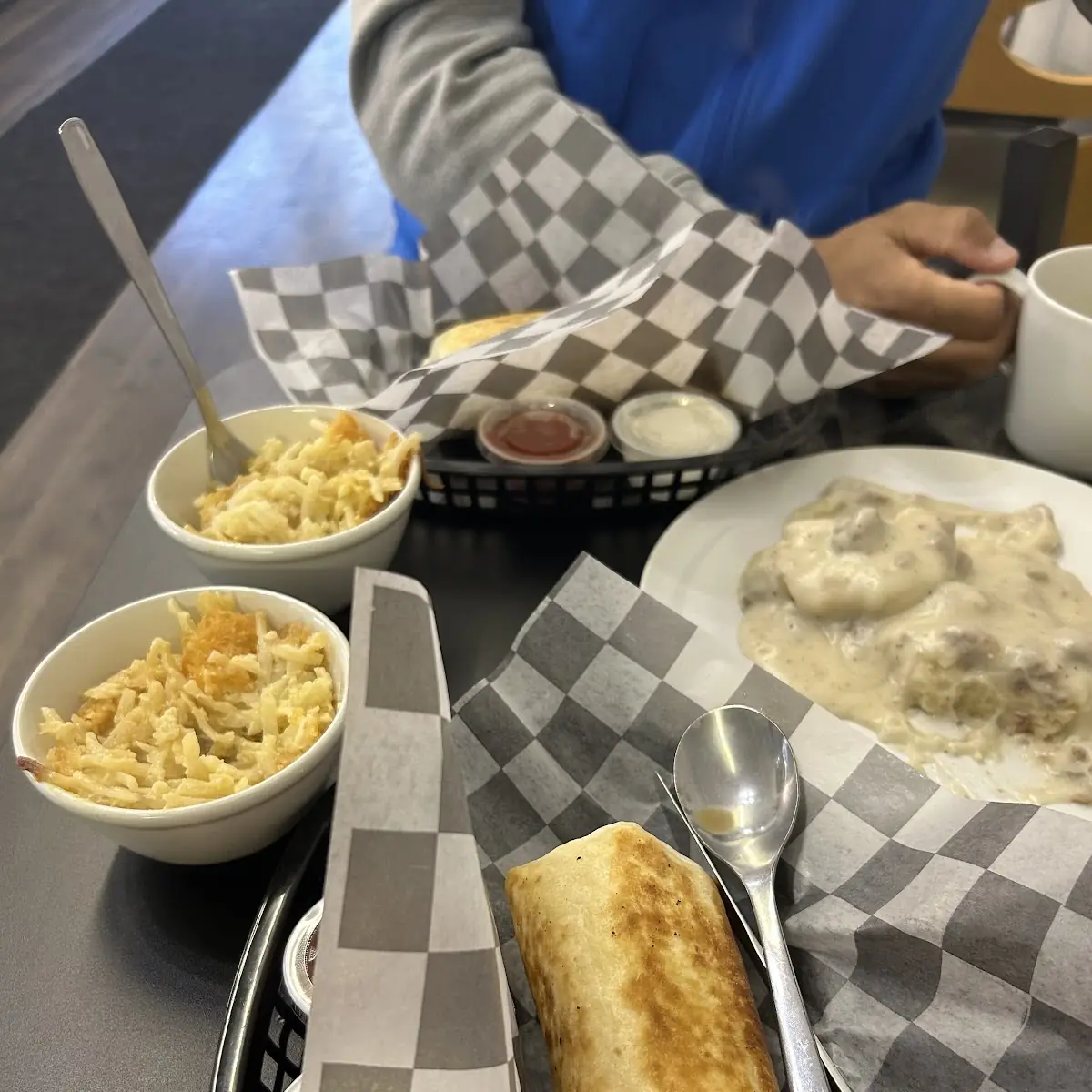Breakfast Burritos Biscuits and Gravy Hashbrown Casserole