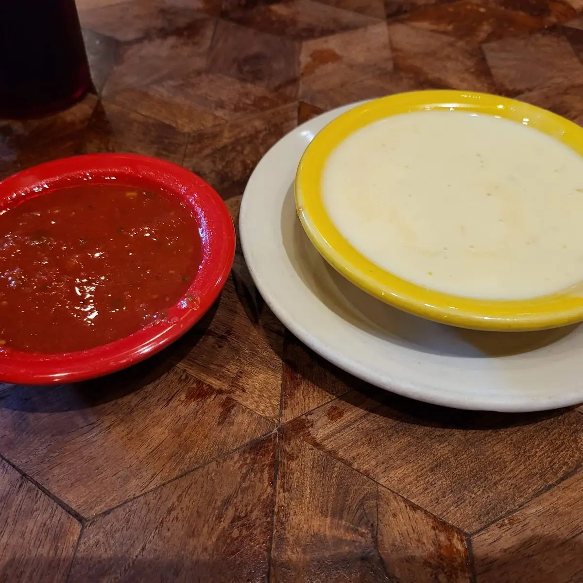 Cheese Dip and Salsa