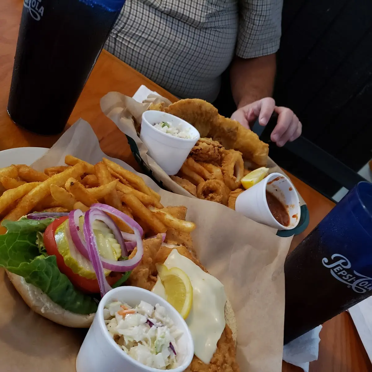 Fried Haddock Sandwich with Cheese Special