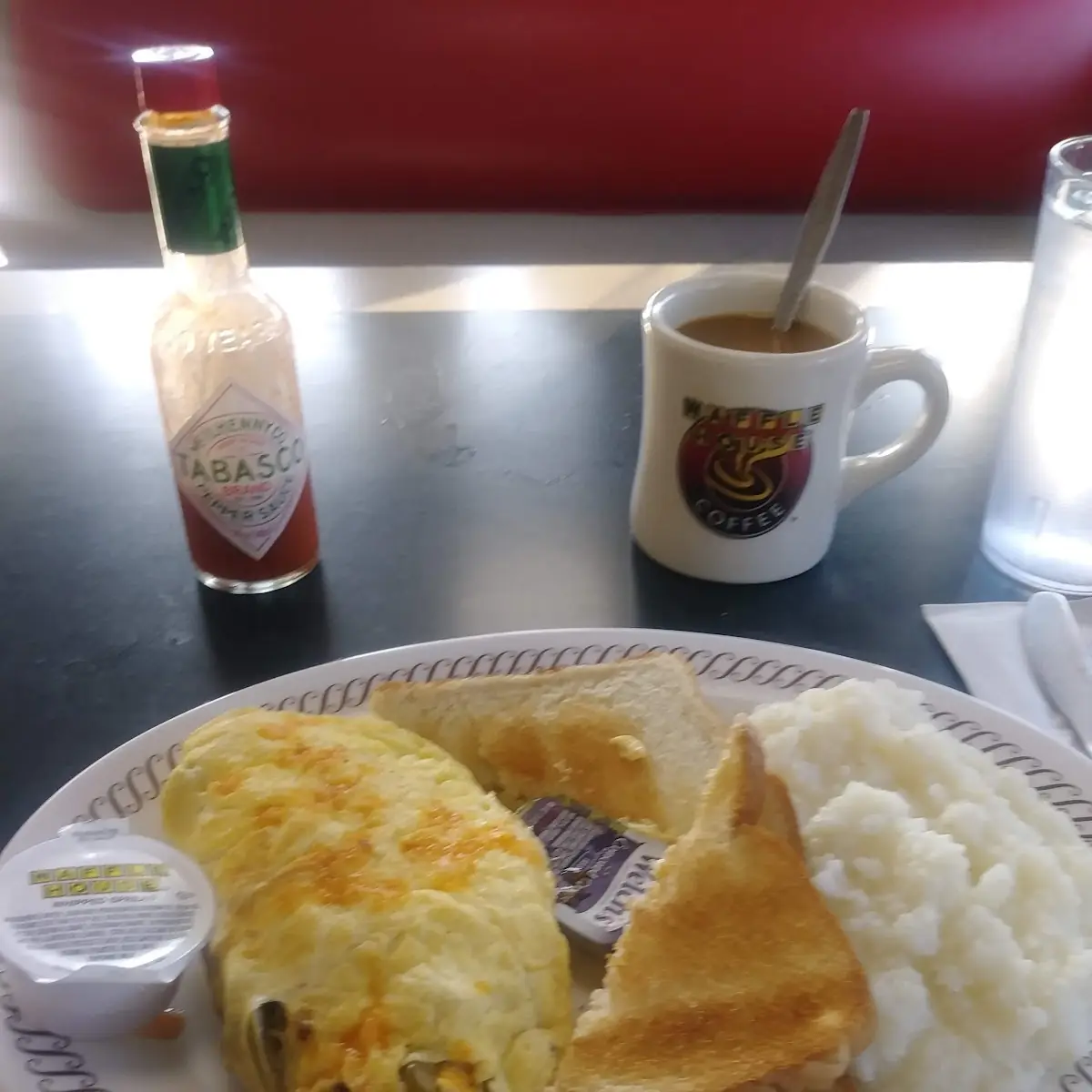 Eggs and Bacon and Cheese Omelette