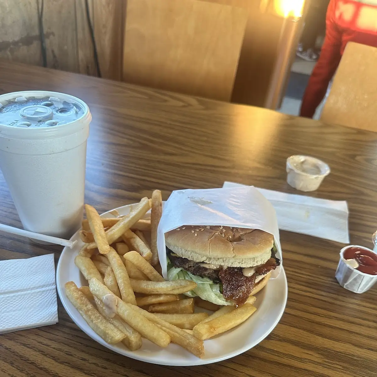 Double Bacon Cheeseburger & Fries