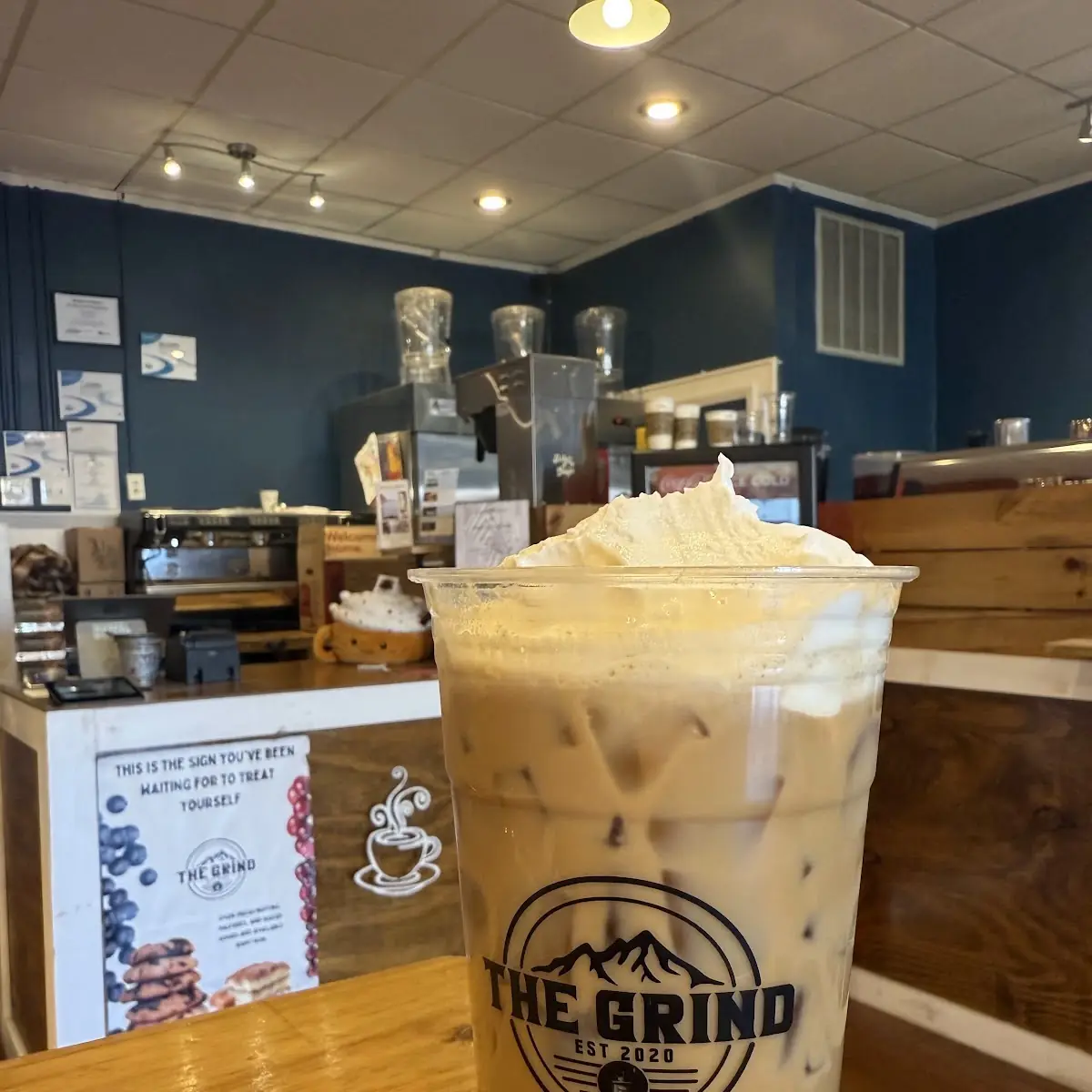 Ice Coffee with Sugar Free Vanilla and Whip