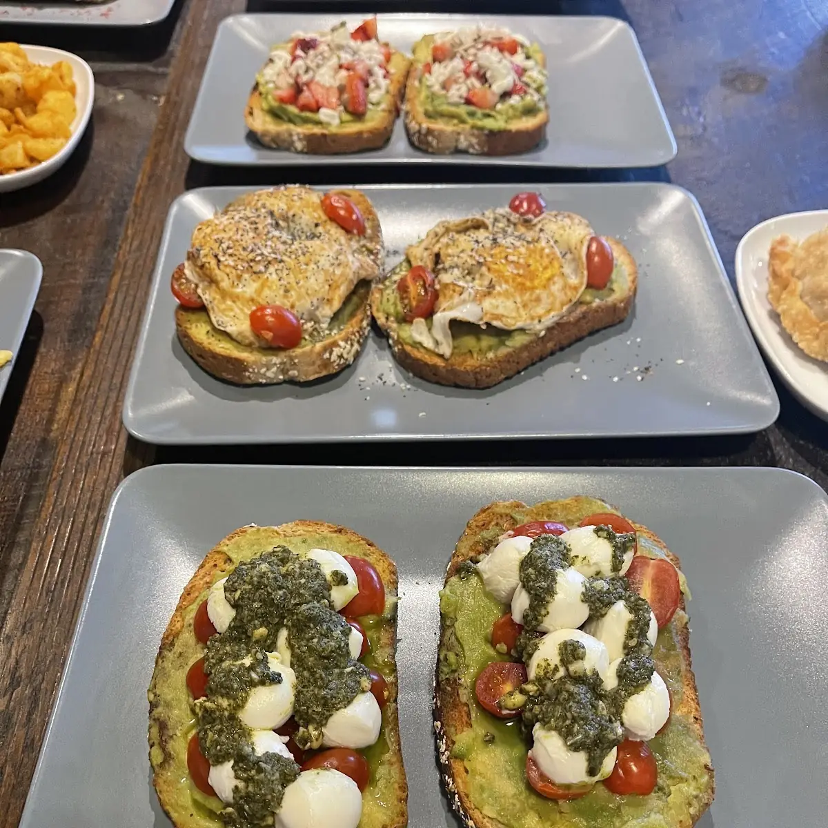 Avocado Toast Mozzarella Cheese