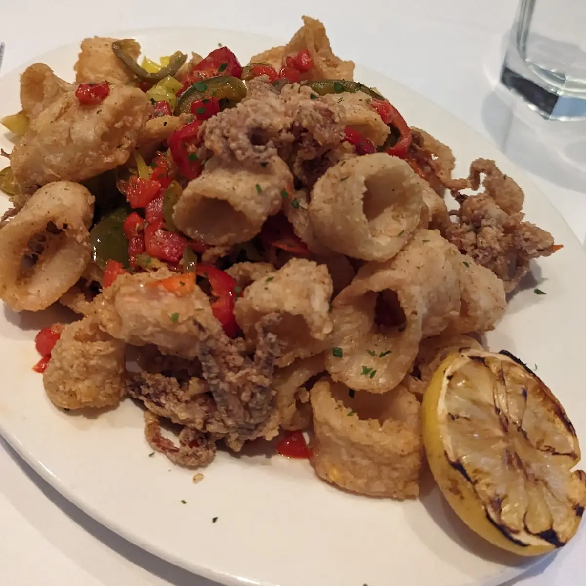 Pan-Fried Calamari with Hot Cherry Peppers