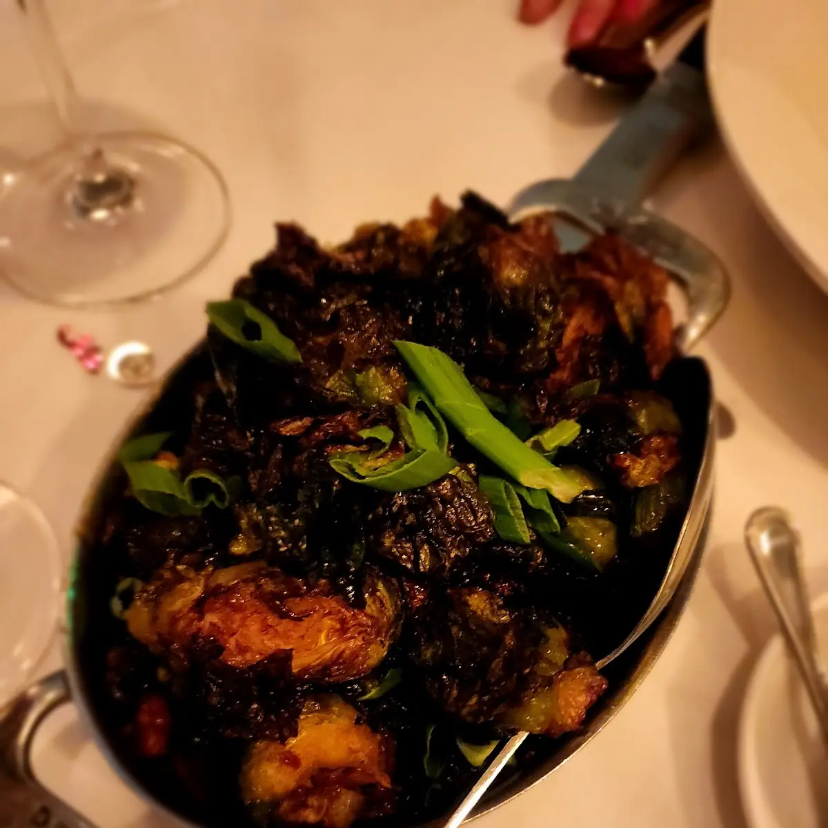 Soy Glazed Brussels Sprouts with Bacon