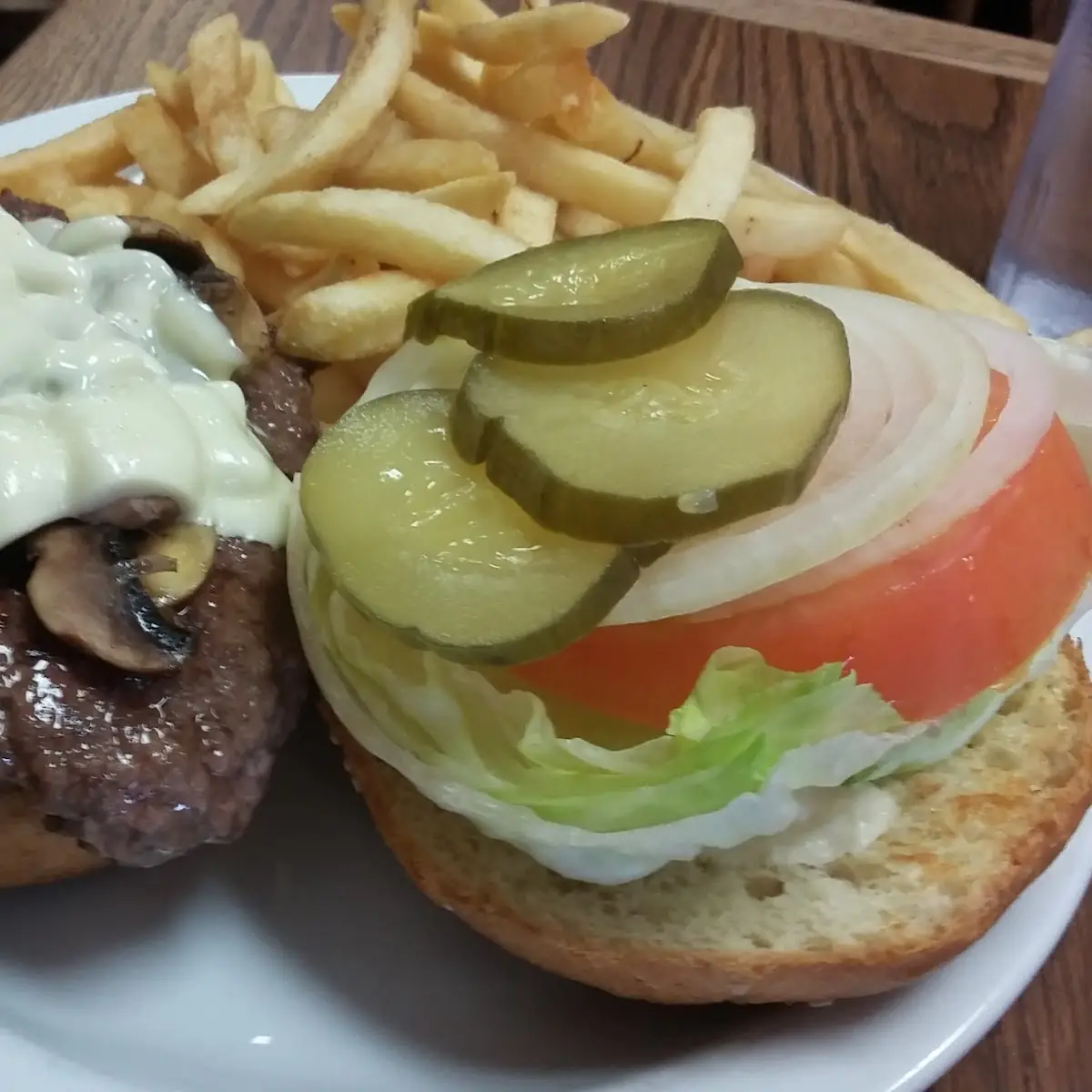 Swiss Cheese & Mushroom Burger
