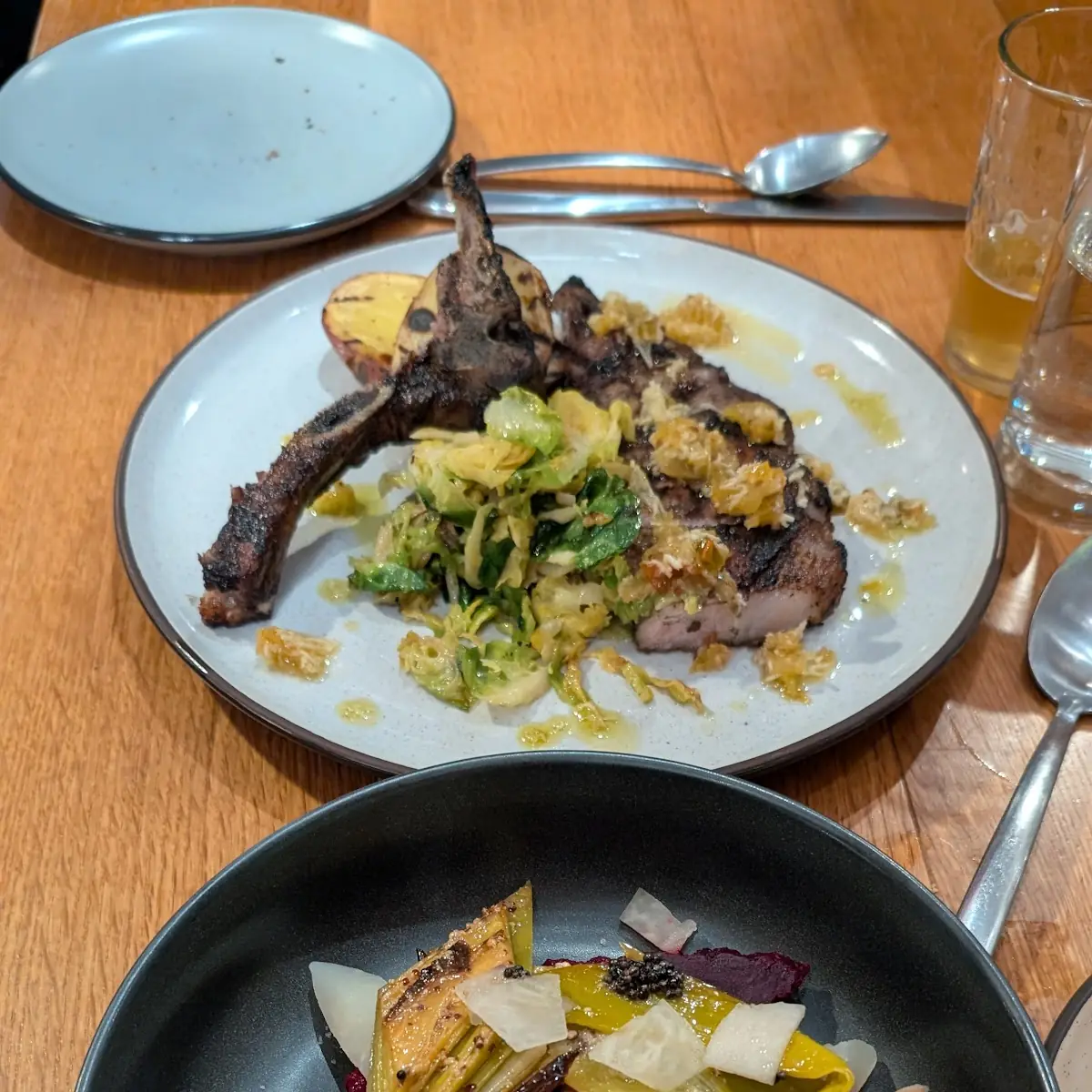 Pork Chop with Brussels Sprouts