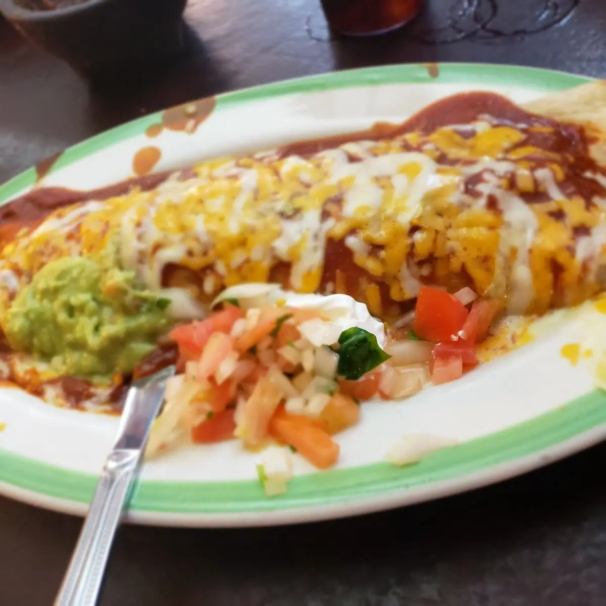 Chile Relleno Cheese Enchiladas & Beans
