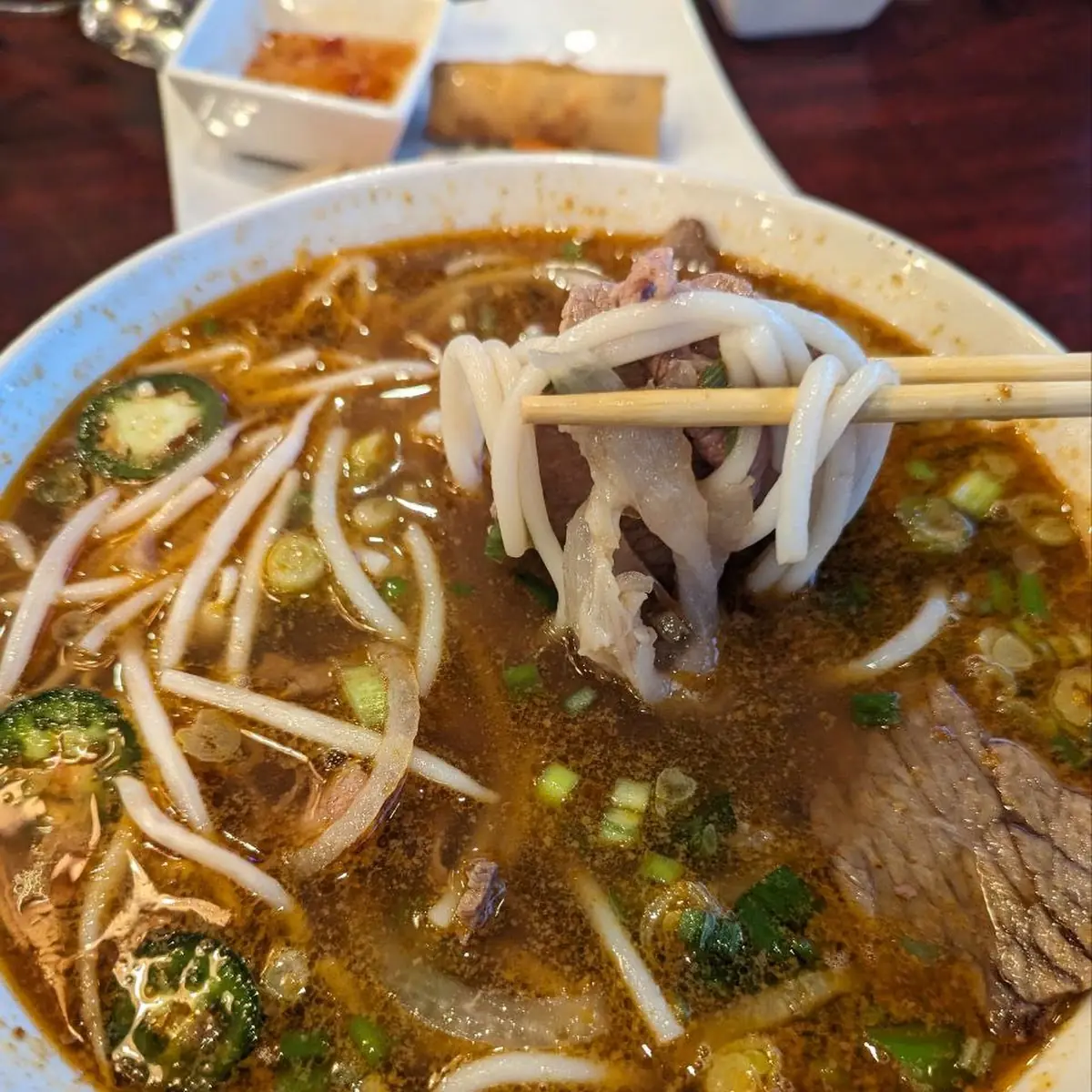 Vietnamese Beef Pho with Bean Sprouts