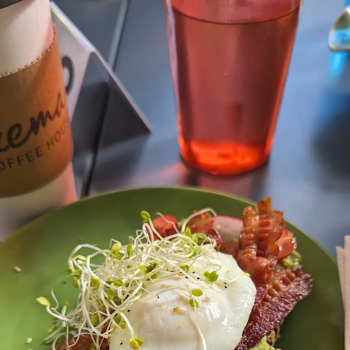 Avocado Toast with Bacon and Poached Egg
