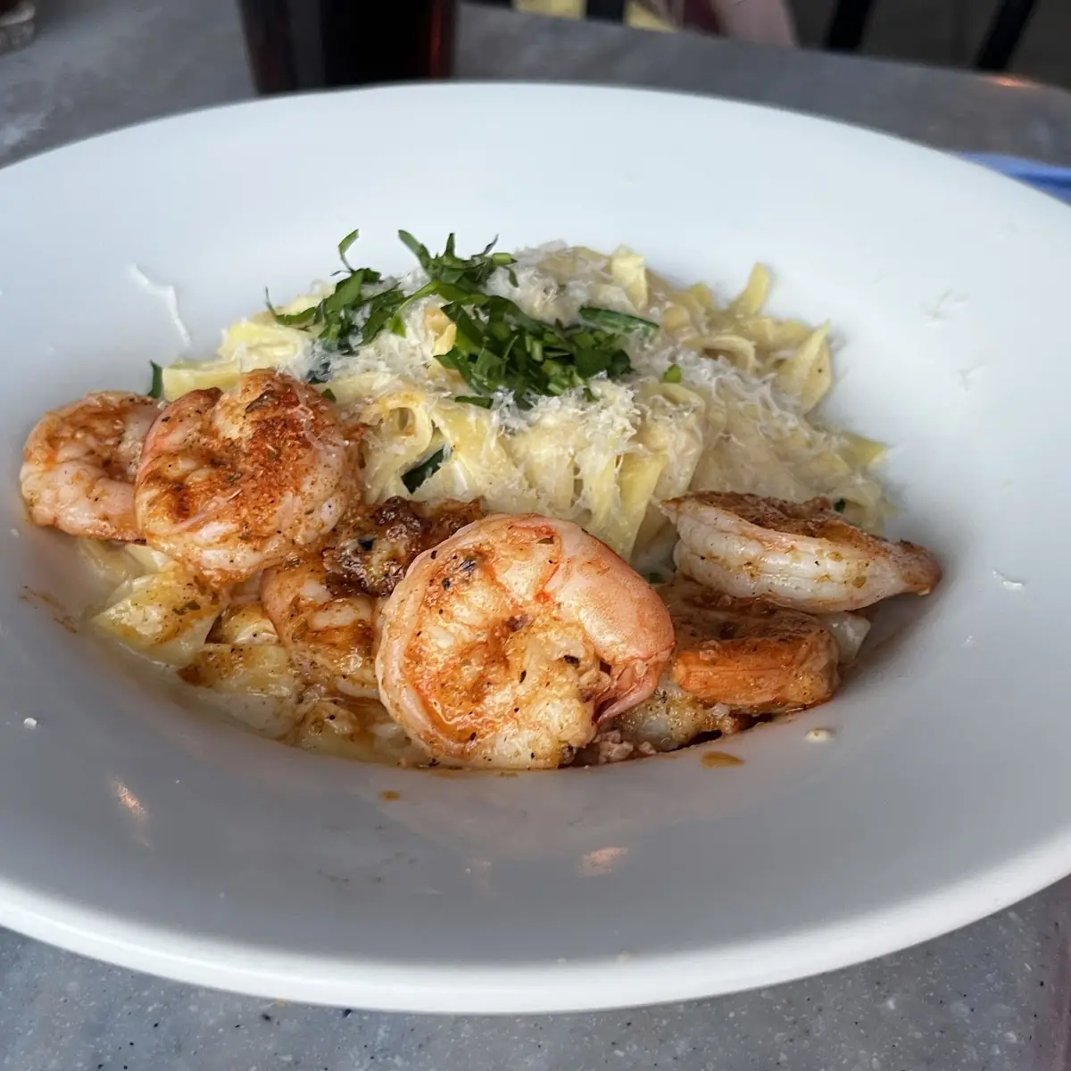 Blackened Shrimp Alfredo Pasta