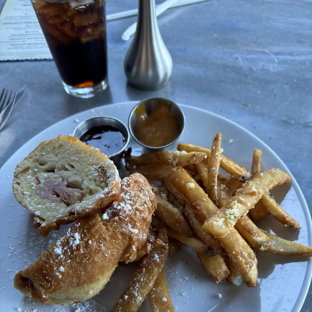 Monte Cristo Sandwich and Caesar Salad