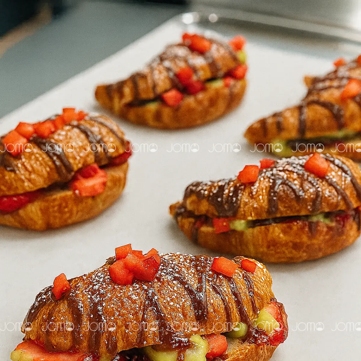 Strawberry Pistachio Cream Croissant