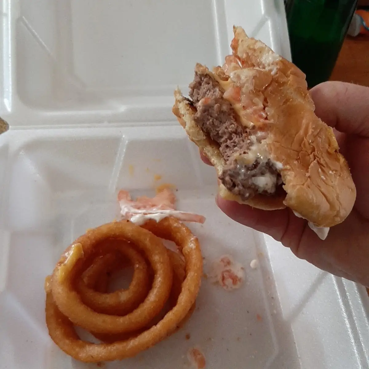 Bacon Cheeseburger and Onion Ring