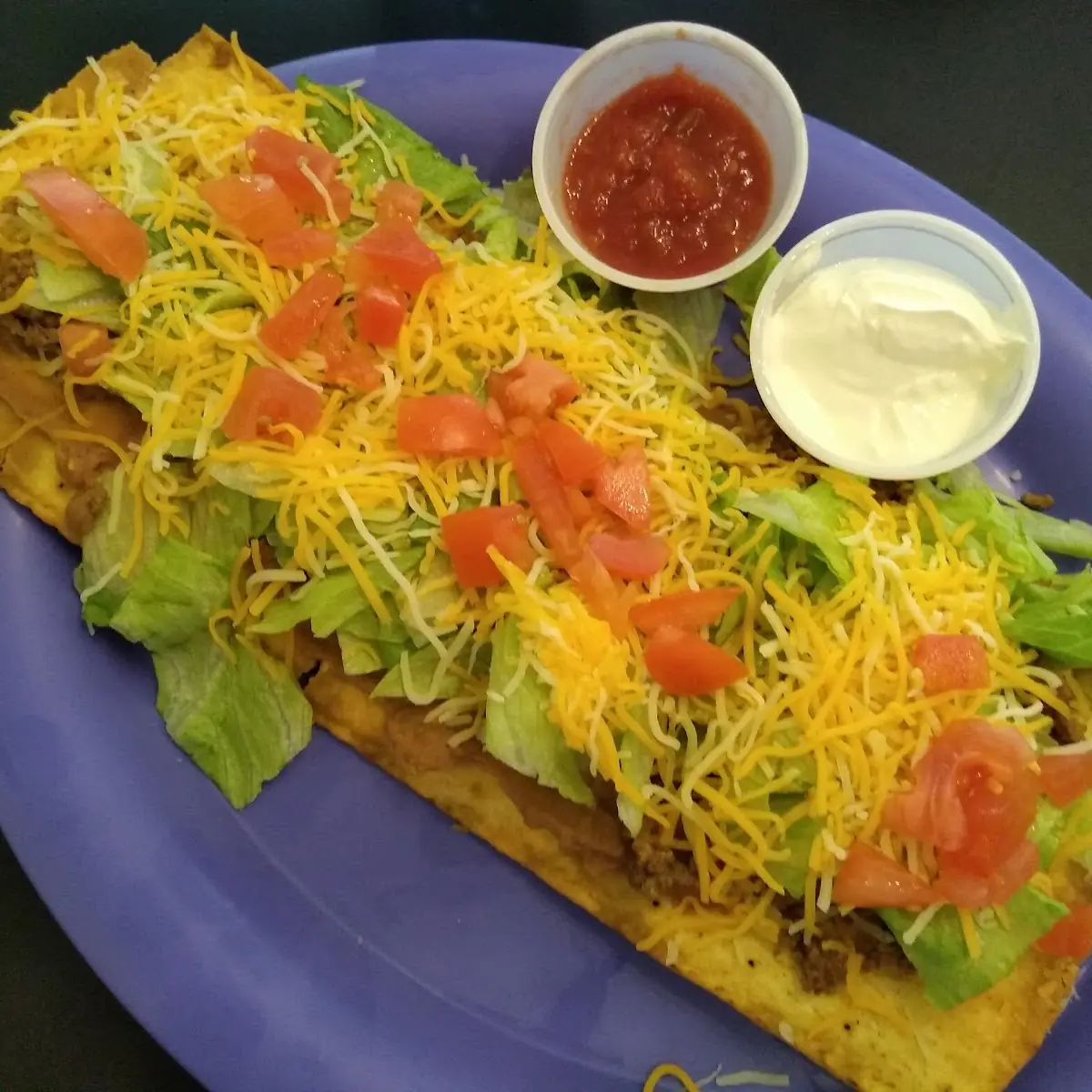 Flat Bread Taco Pizza
