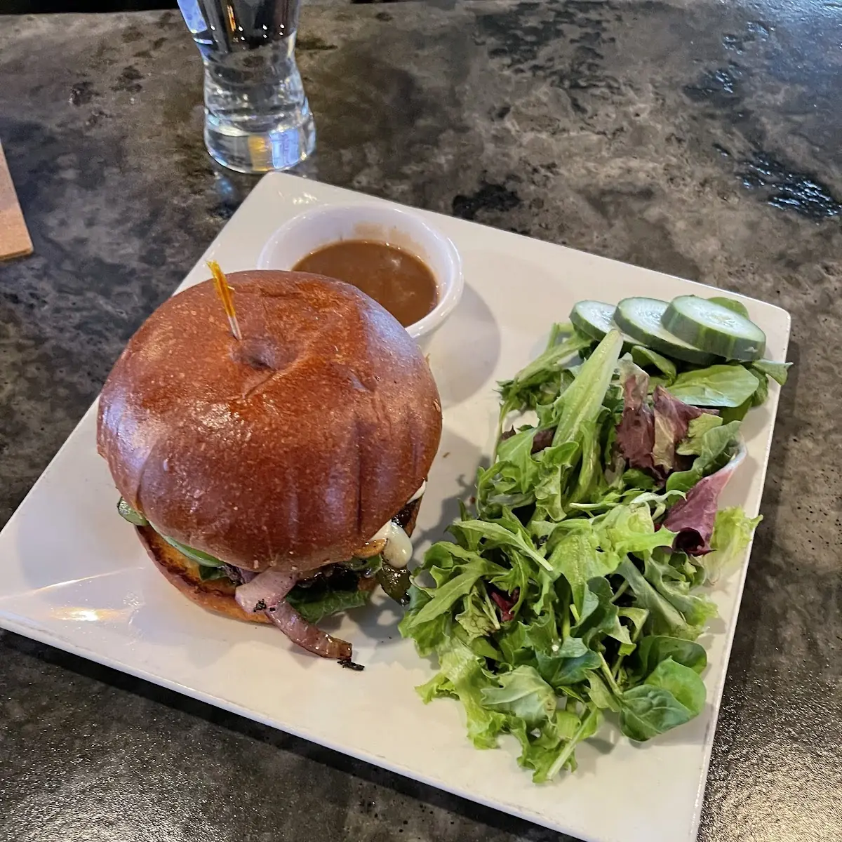 Burger and Salad
