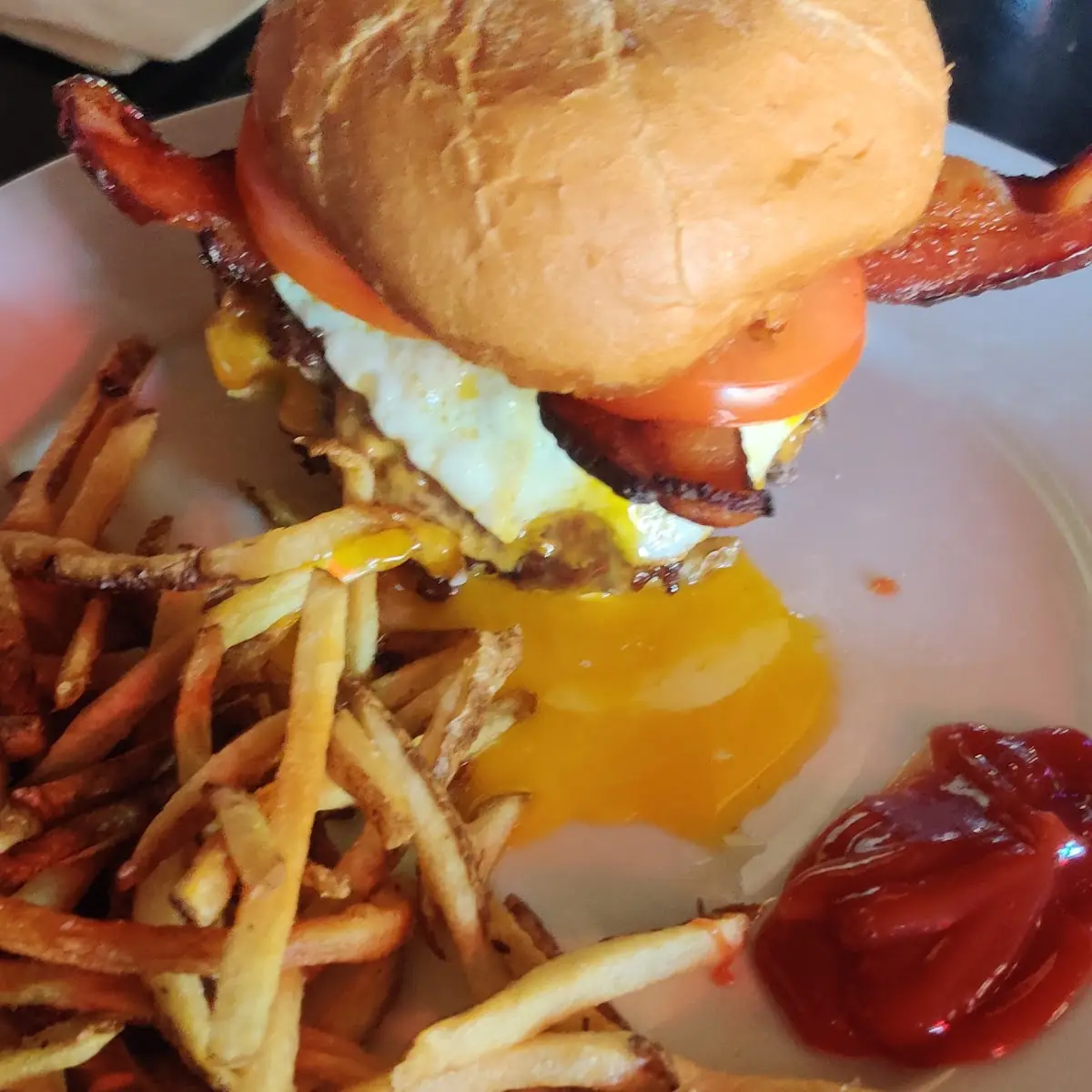 Bacon Cheeseburger with a Fried Egg