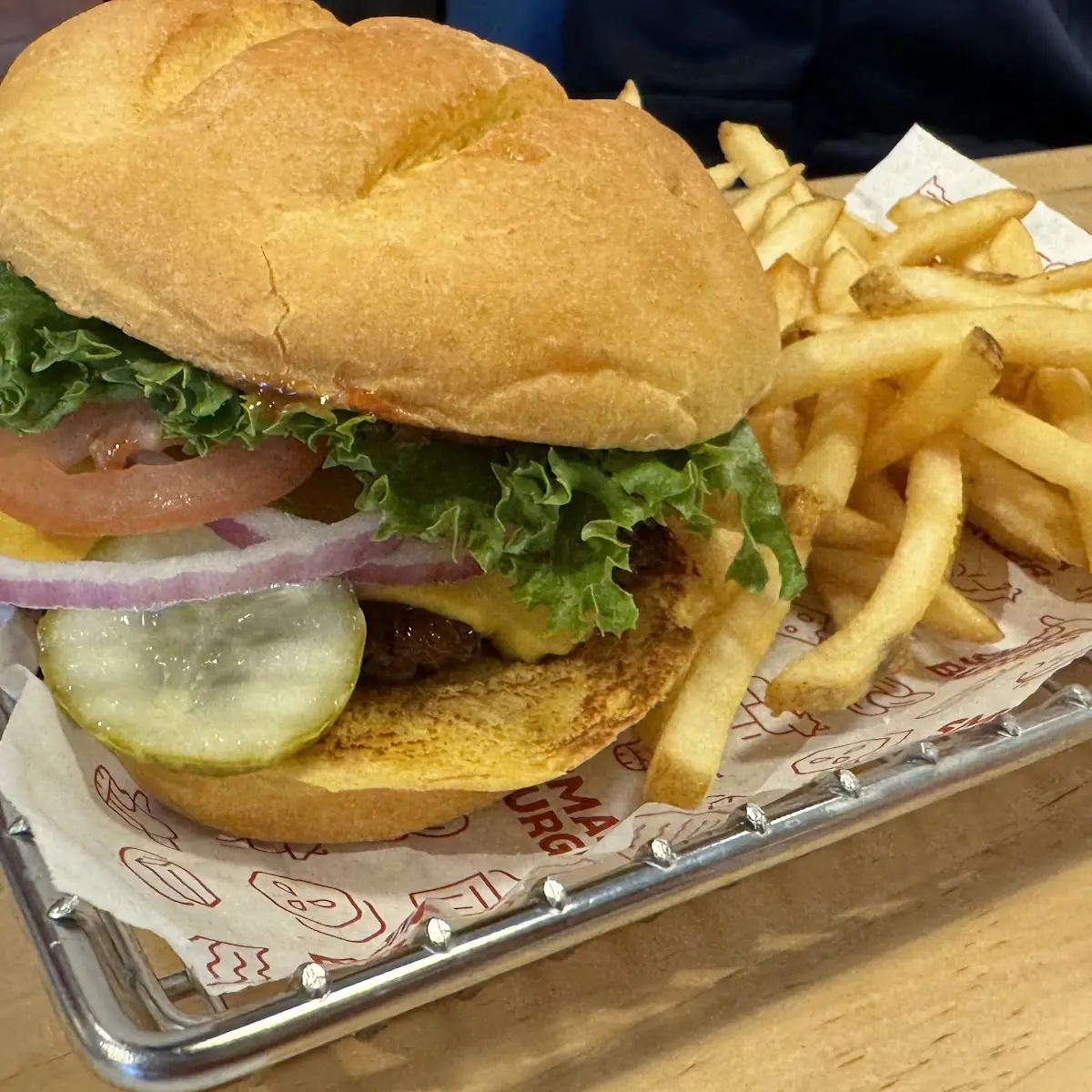 Smash Burger with Fries