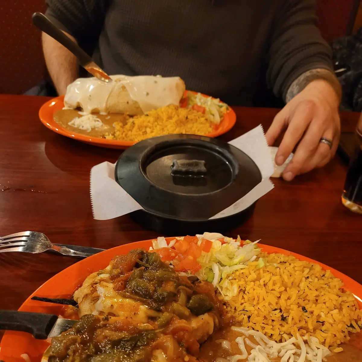Burrito Suizo and Chile Relleno